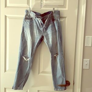 Express girlfriend jeans in light blue